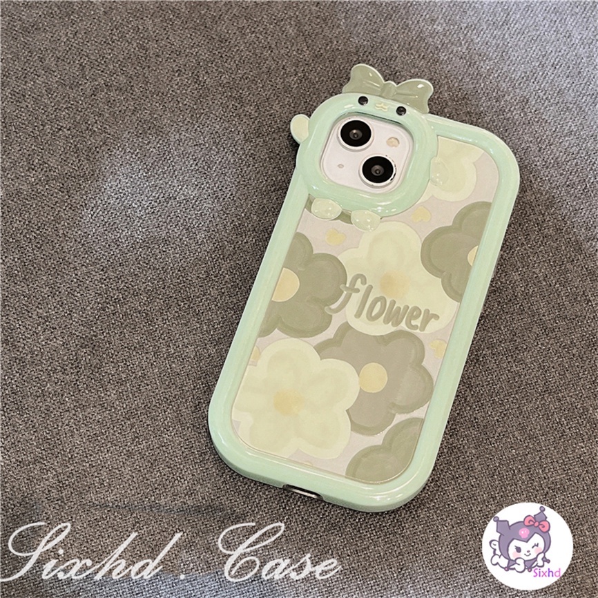 Realme Soft Case Desain Bunga Monster 3D Warna Hijau Untuk C35 C31 C30 C25Y C21Y C25 C15 C12 C11 C21 C20 C17 C3 9i 7i 6i 5i 5s 5 Narzo 50A