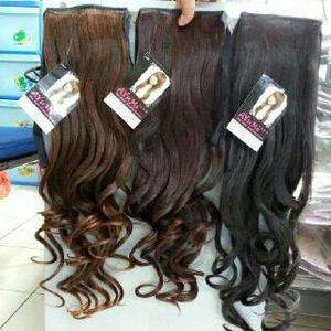 Hair clip pony tail ponitail kuncir ekor kuda korea curly tali 30cm / 38cm / 48cm / 58cm (VH)