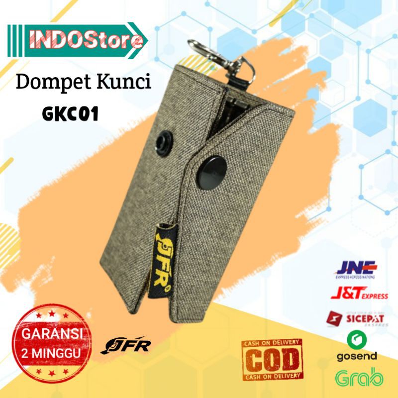 Gantungan Dompet Kunci lipat Bahan Kulit Kanvas GKC01