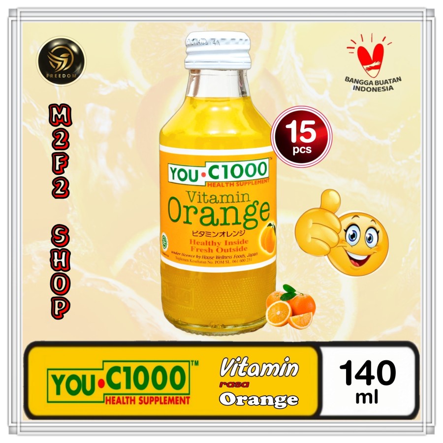 

YOU C1000 | C 1000 Vitamin Orange | Jeruk Botol Beling - 140 ml (Kemasan 15 Pcs)