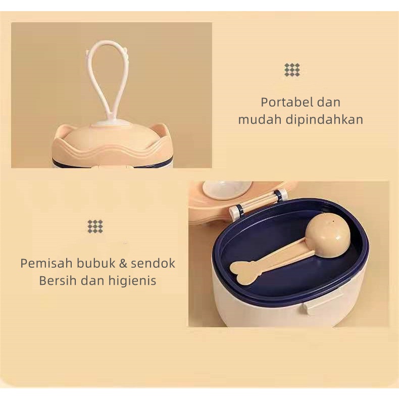 Wadah Susu Bubuk Bayi Kotak Susu Bayi 280gr/1820ml Kotak Penyimpanan Susu Bubuk Kotak Susu BPA Free CJ05