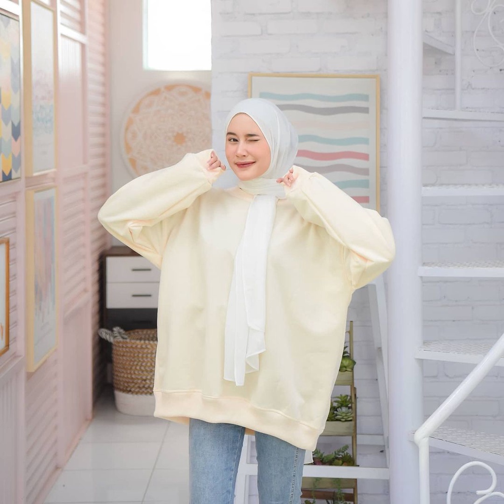 JUMBO Size BASIC SWEATER || CRAWNECK Sweatshirt Zumbo Size XXl PRIA WANITA