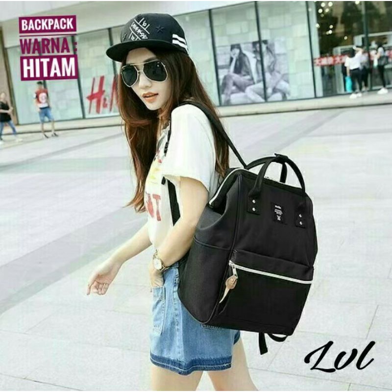 Backpack anelo polos tas ransel wanita mewah harga murah tas lokal