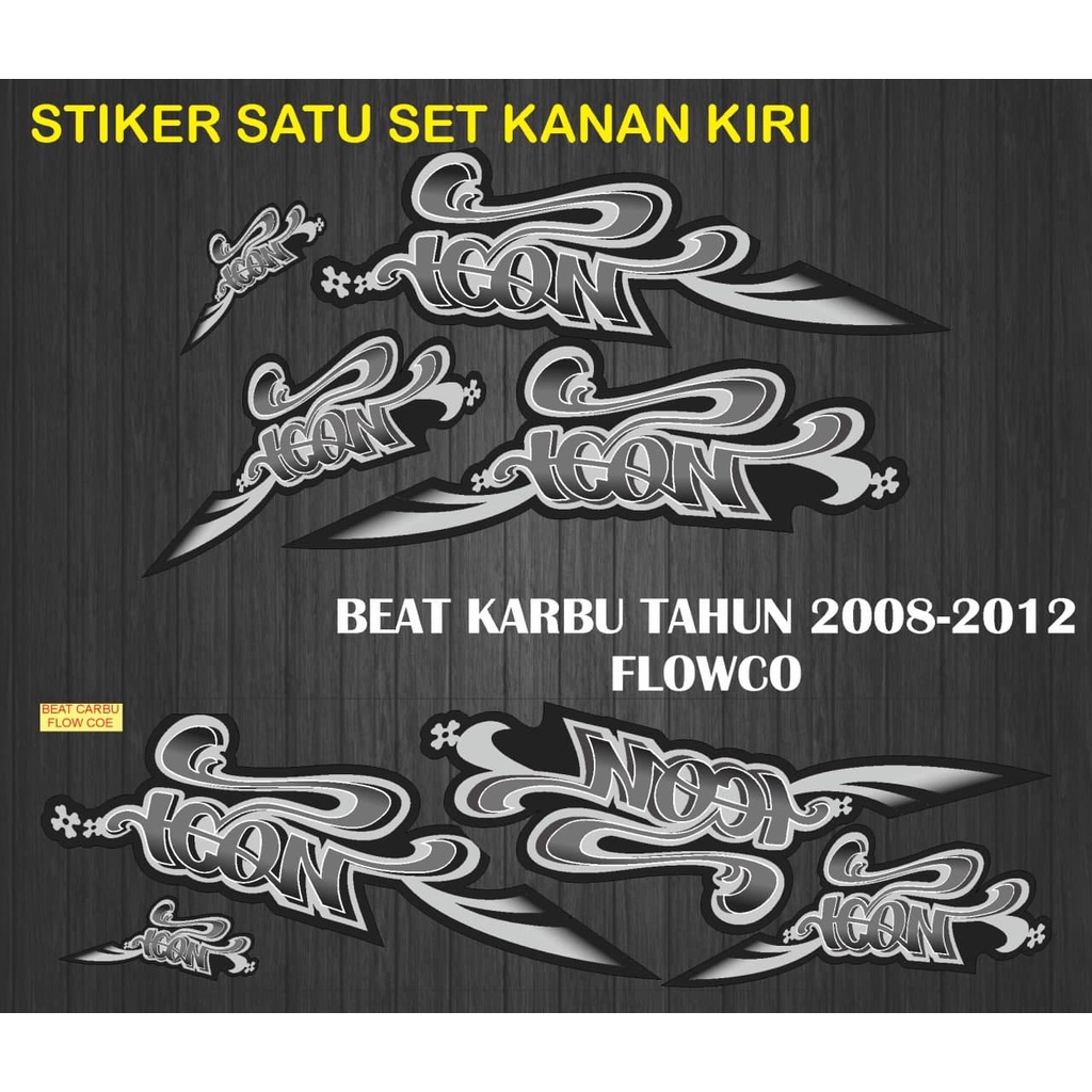 Jual STIKER STRIPING DECAL BEAT KARBU TAHUN 2008-2012 ICON FLOWCO ...