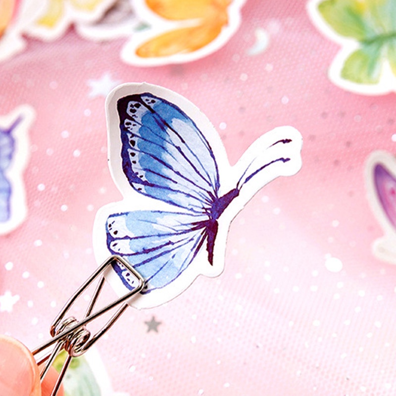 46pcs Stiker Desain Kartun Butterfly Untuk Dekorasi Diy