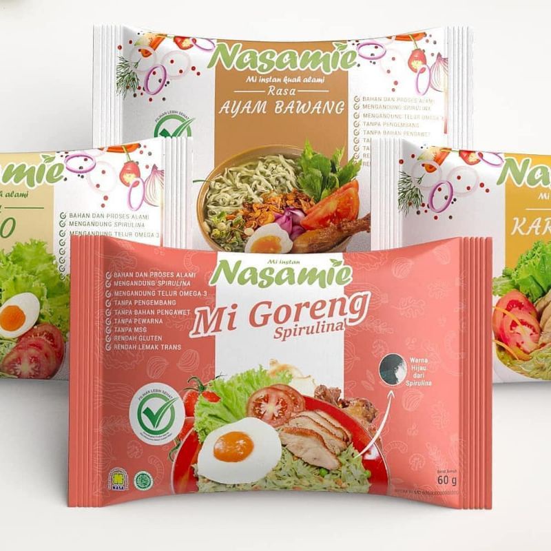 

NASAMIE MIE INSTAN SEHAT MIE KUAH MIE GORENG ( PAKET 5 BUNGKUS )