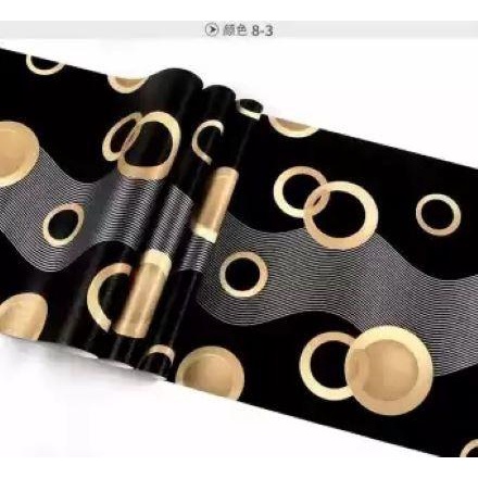 Wallpaper Polkadot Gold Hitam