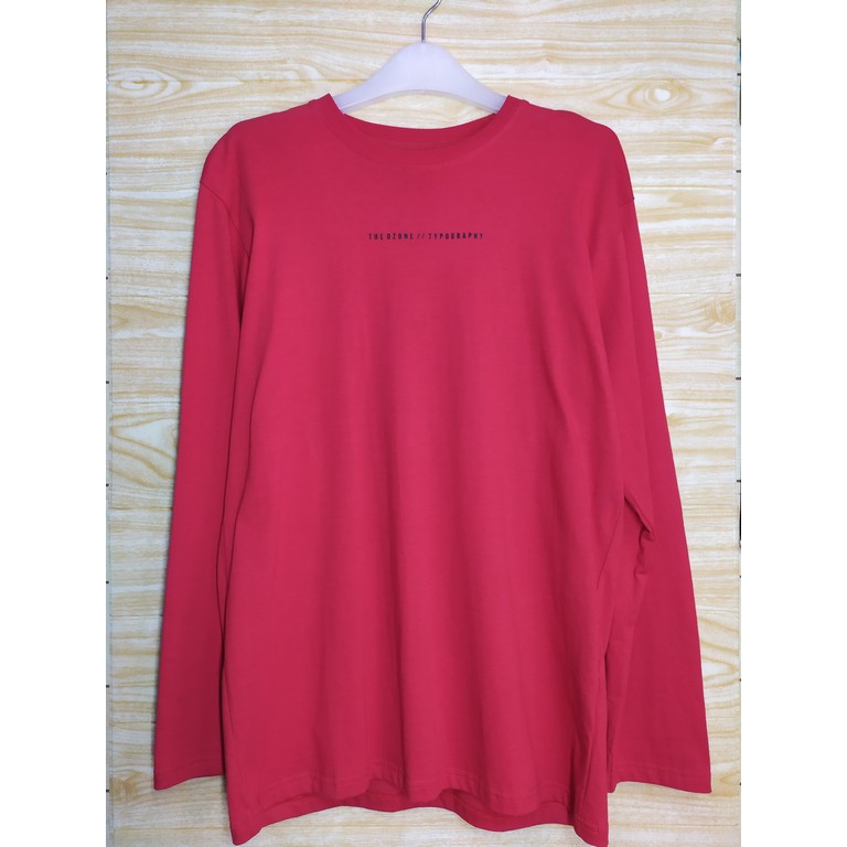 Kaos Ozone Panjang Merah Terang