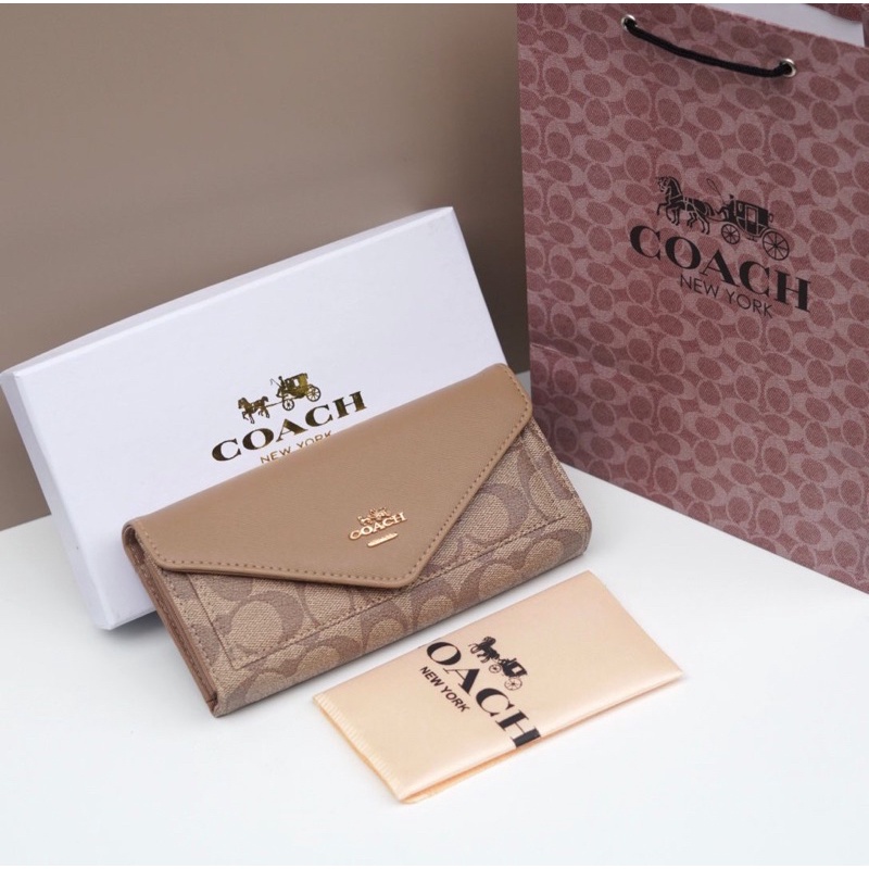 DOMPET CO*CH ENVELOVE SIGNATURE (free paper bag,box,cover) uk.20x10