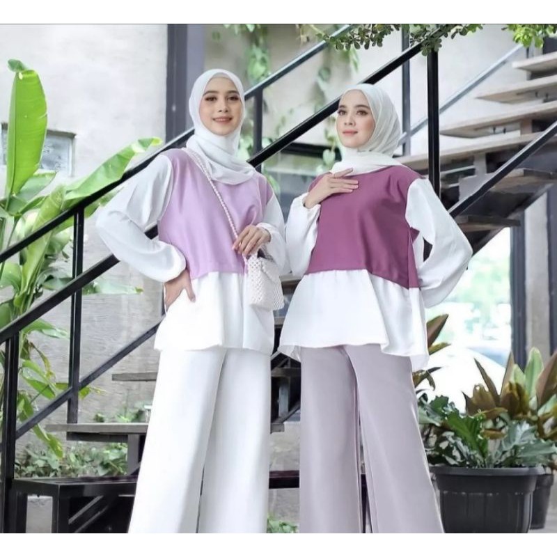 KANZA BLOUSE / atasan terbaru / bluse lucu / terlaris / moscrepe