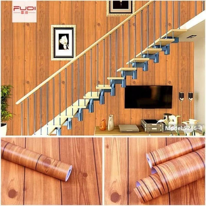 Wallpaper Sticker Dinding Kayu Coklat Lis Hitam
Terjual

