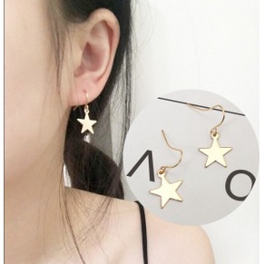 Anting Tusuk Desain Bintang / Not Musik Hias Mutiara / Zircon Untuk Wanita