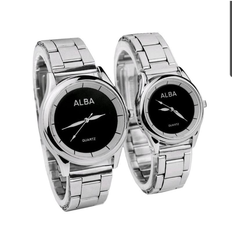JAM TANGAN ALBA UNIESEX PRIA WANITA STAINLESS STEEL WATCH