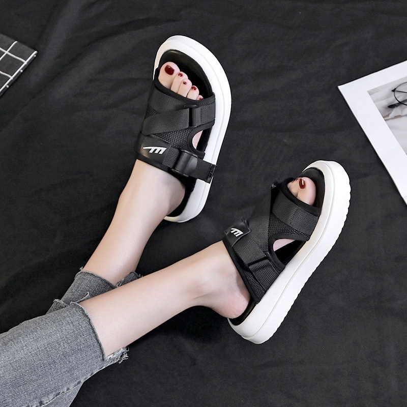 BISA COD! Sandal Wanita Slip Import Daisy Kanvas Sandal Gunung 22889