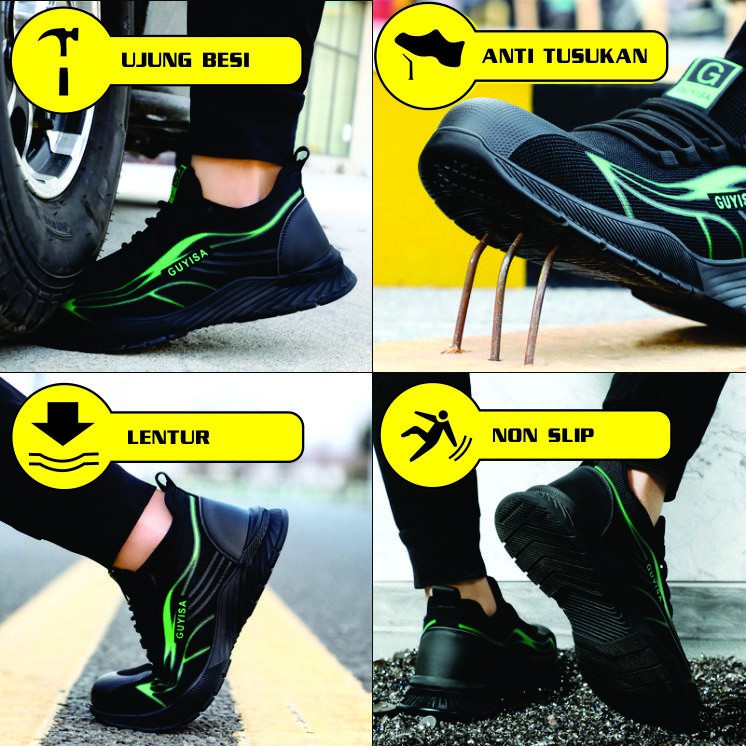 AlFathi Sepatu Safety Sneakers Sport New Ori By Guyisa Anti Tusukan