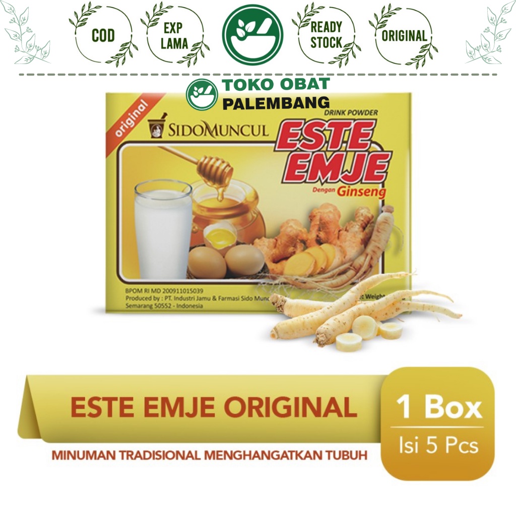 

SIDOMUNCUL MINUMAN ESTE EMJE 5 SACHET SUSU TELUR MADU JAHE STMJ ES TE EM JE