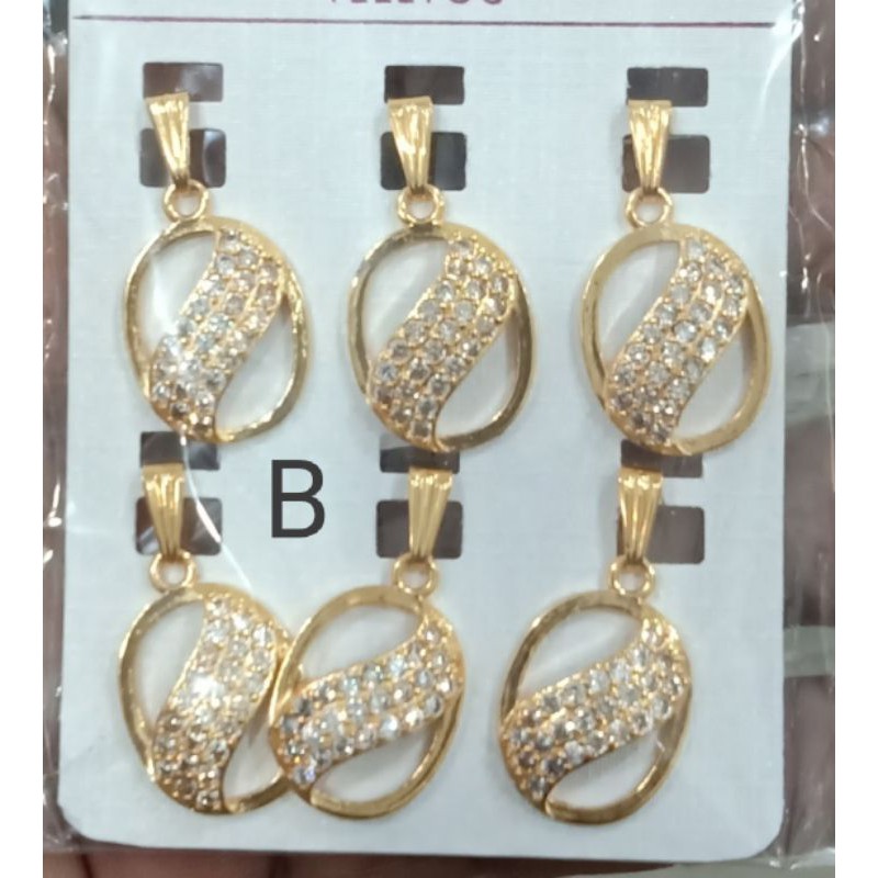 AL87, Liontin kalung xuping wanita lapis emas dgn mata zircon
