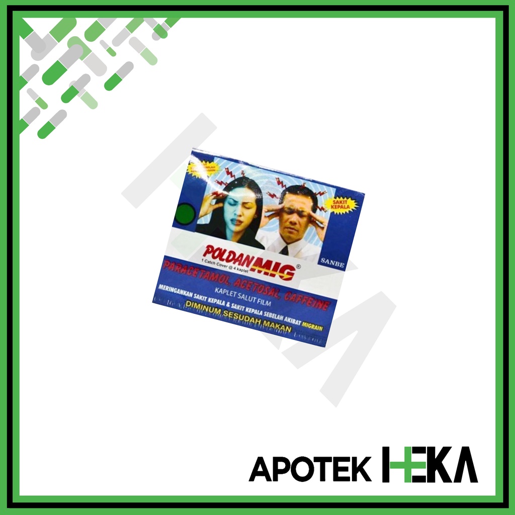 Poldanmig Obat Sakit Kepala Sebelah Migrain Strip isi 4 (SEMARANG)