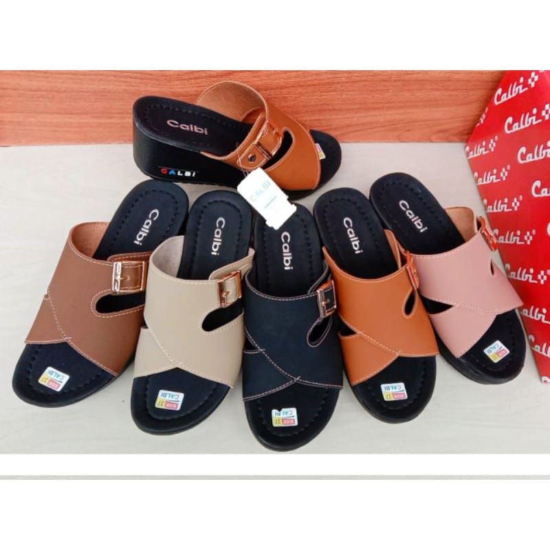 Sandal Wanita Calbi Model Terbaru/Sandal Pesta Kondangan/Sandal Wedges Wanita Remaja Trendi GRATIS ONGKIR