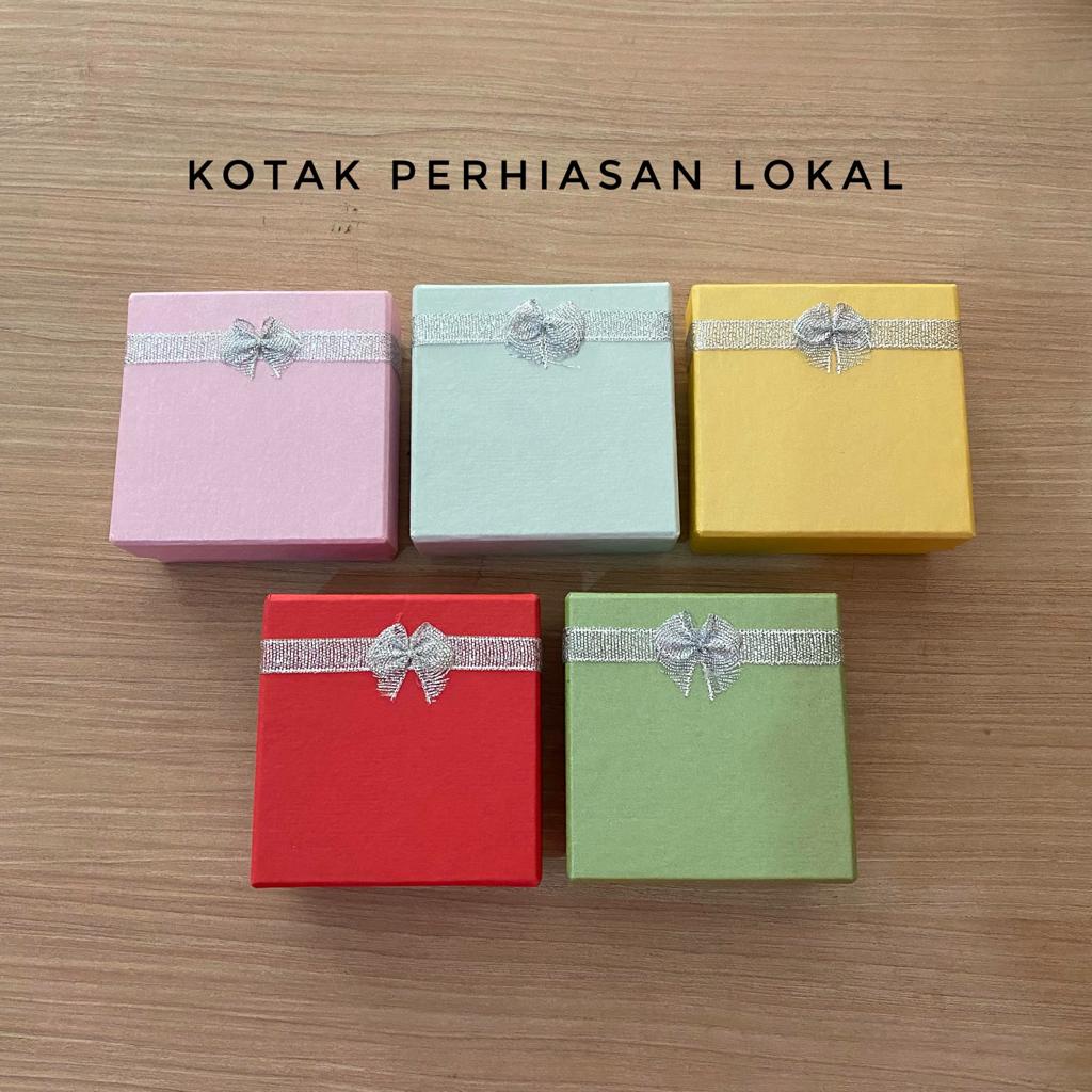 Kotak cincin single motif pita lucu cocok untuk kado hadiah cewek pacar