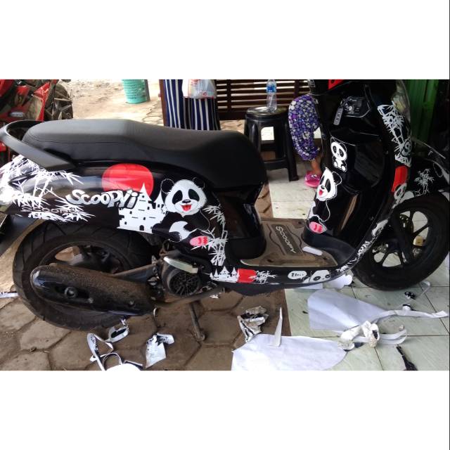 Decal full body Scoopy  fi new motif  panda Shopee Indonesia