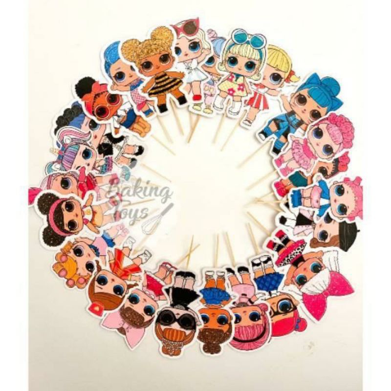 LOL Topper Cupcake Birthday / Hiasan Cupcake Birthday / Ulang Tahun