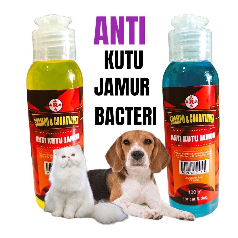 sampo kucing dan sikat grooming netto 100 ml anti rontok/kutu/jamur