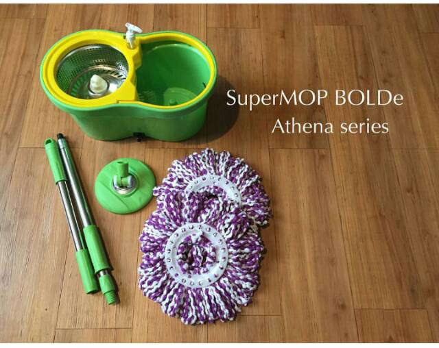 ALAT PEL SUPERMOP BOLDE ATHENA | Stainless+Tmpt Sabun+Lubang Air