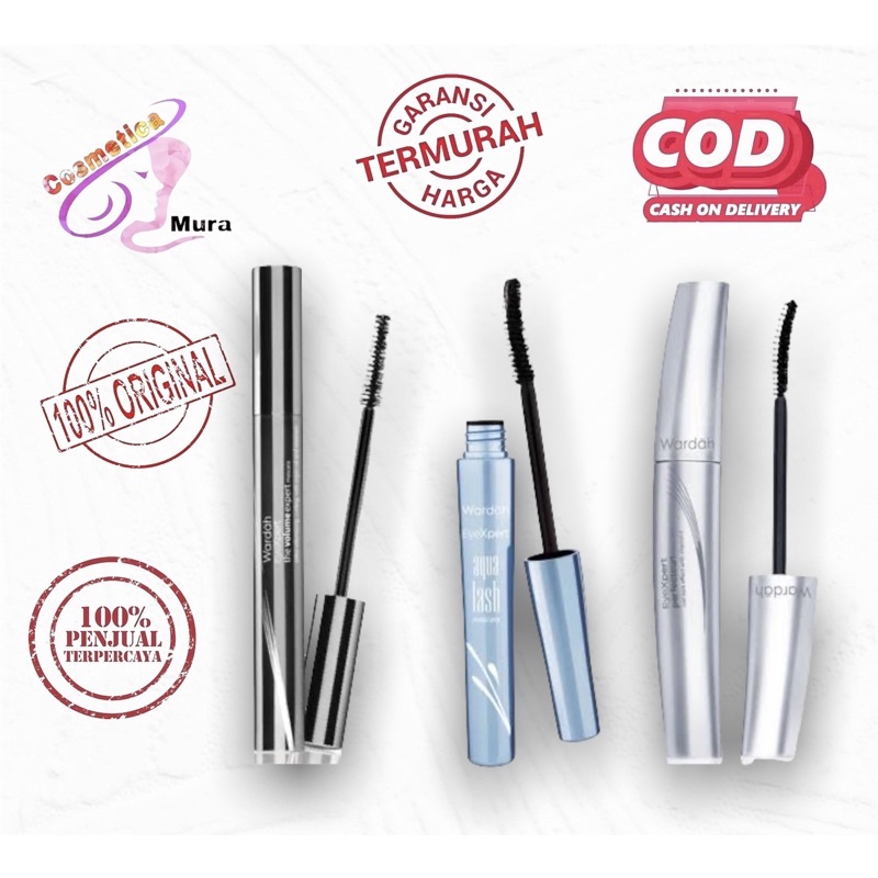 Wardah aqua lash mascara eyeXpert / perfect curls mascara || eyexpert mascara volume