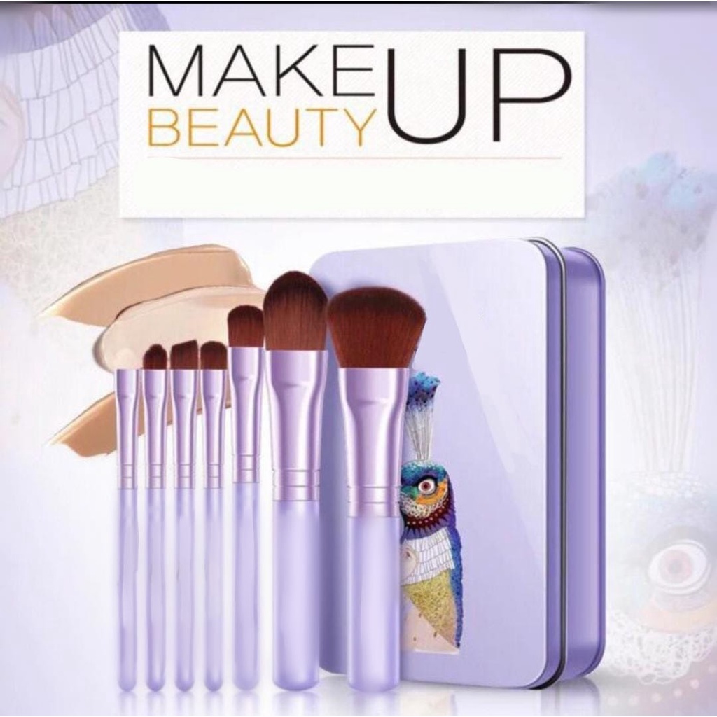 Set Kuas Makeup 8pcs Set Mini Travel Make Up Brush