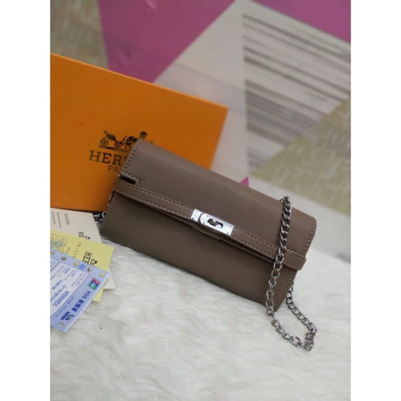 Dompet Panjang Long Kelly H Rantai Free Box