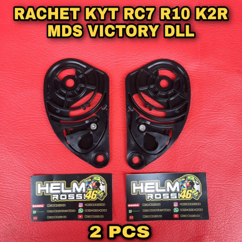 RACHET KYT RC7 - R10 - K2R - MDS VICTORY - RC 7 R 10 K2 RIDER sepasang kanan kiri dudukan Bracket