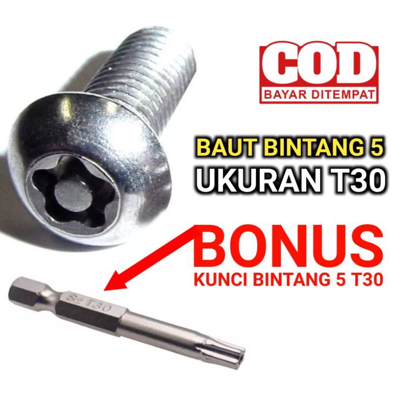 BAUT BINTANG 5 T30 BONUS KUNCI BINTANG 5