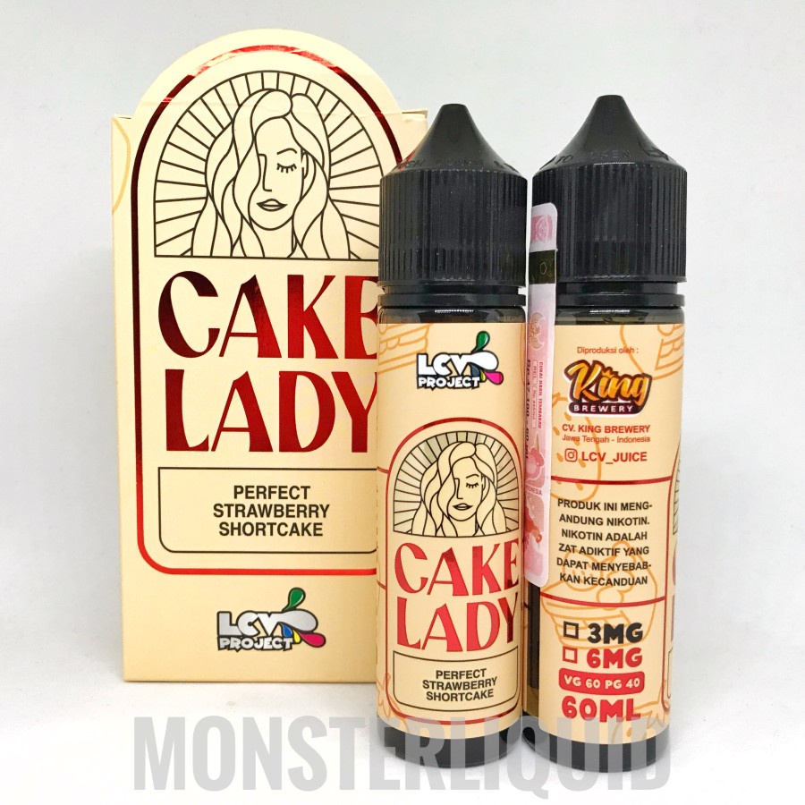 Jual CAKE LADY PERFECT STRAWBERRY SHORTCAKE BY LCV 3MG 60ML (SATUAN) Shopee Indonesia