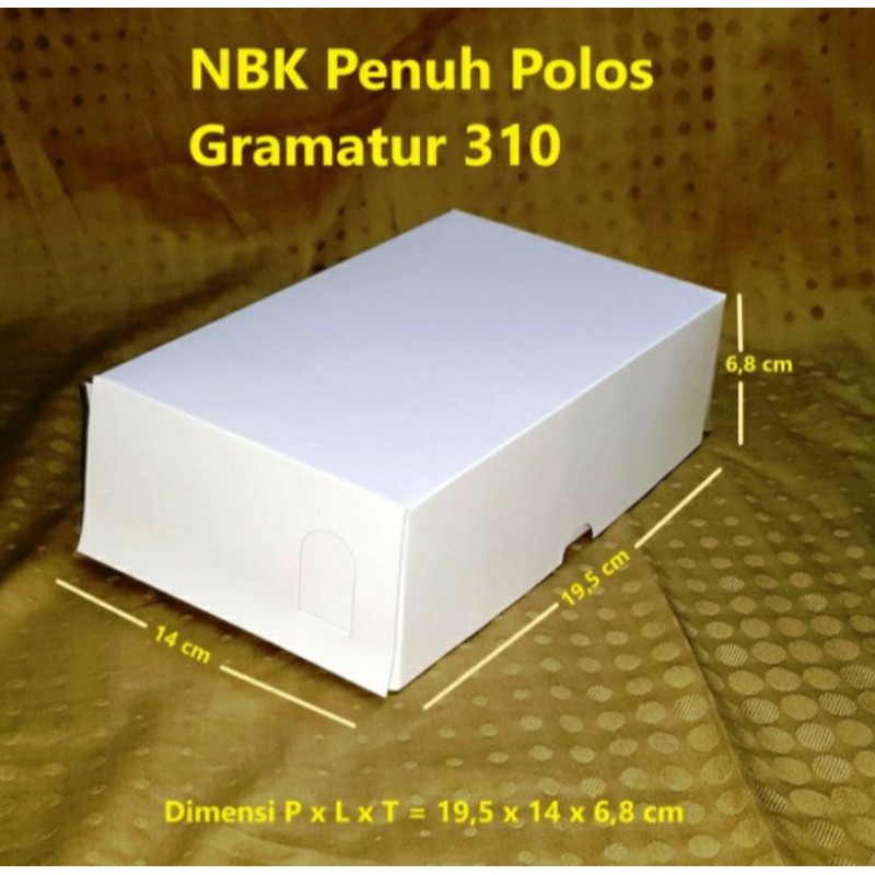 DUS NBK polos putih coklat kotak jajan box kue