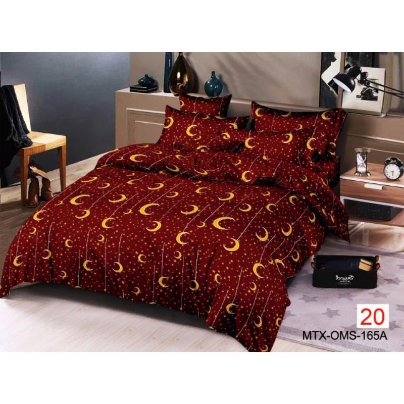 BAHAN KAIN SPREI METERAN (ECER) MURAH MOTIF BULANBINTANG (DISPERSE)