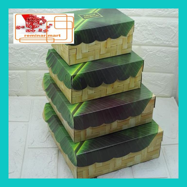 

S0Bers Box Nasi Kotak Nasi Dus Nasi 20X20 Cm Type Daun Besek R10K Ric0S50B