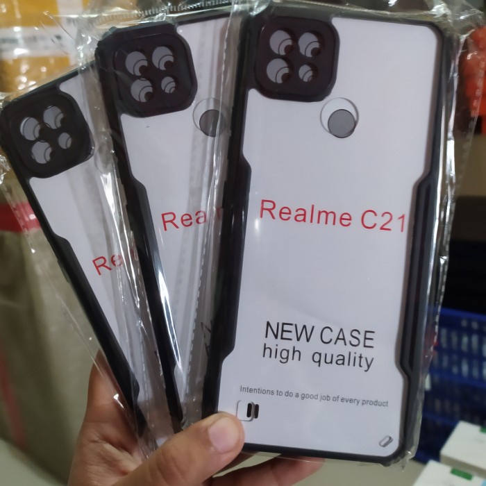 0RI Case Sillikon Airbag Shockproof Realme C21 Case Spigen Bening