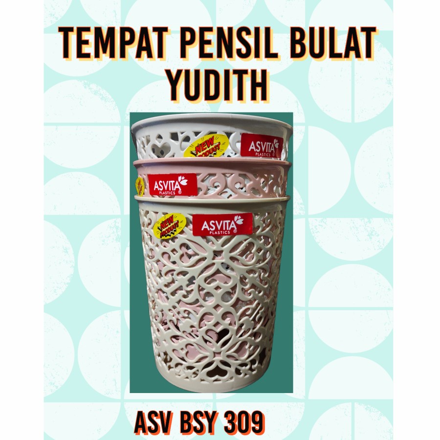 

Tempat Pensil / Tempat sendok Bulat Asvita BSY 309