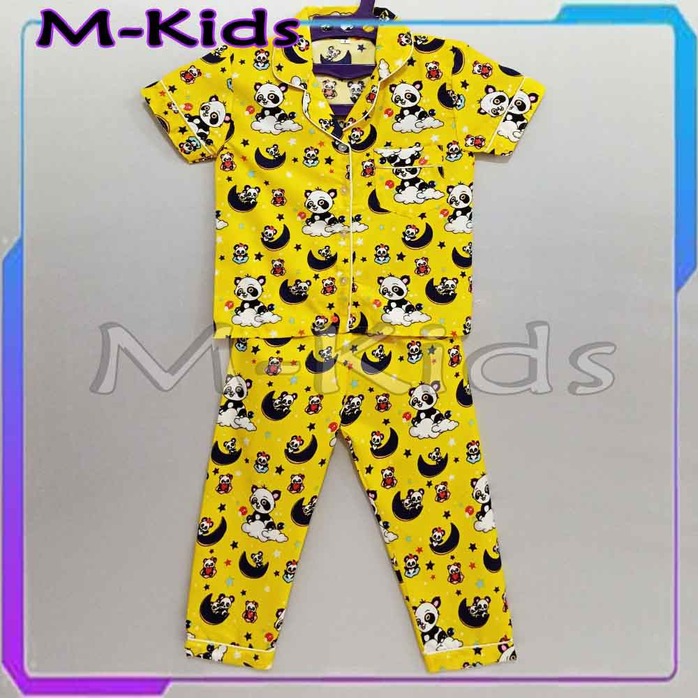 MKids88 - Baju Setelan Katun Piyama Anak Gambar T4YO / Mobil CAR Panda &amp; Spiderman