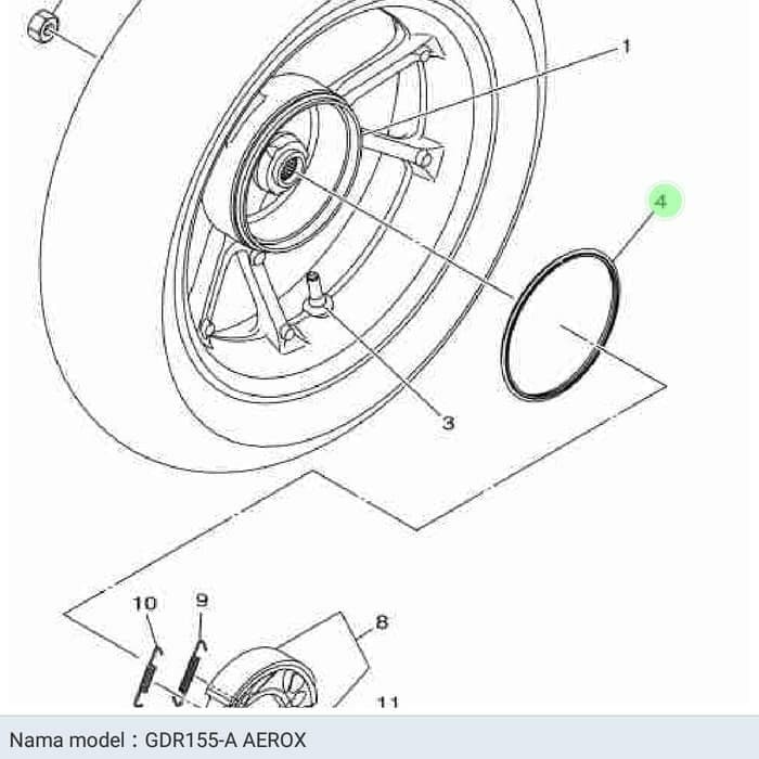 [HOT ITEM] RING SEAL RODA BELAKANG AEROX-155 VVA (B65-F5336-00) ori YAMAHA ORIGINAL YAMAHA FAVORIT