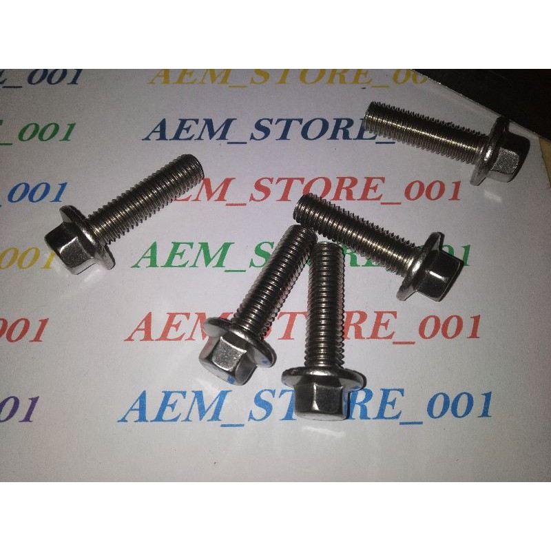 Baut flange M8 X 30 (3cm)stainless 304