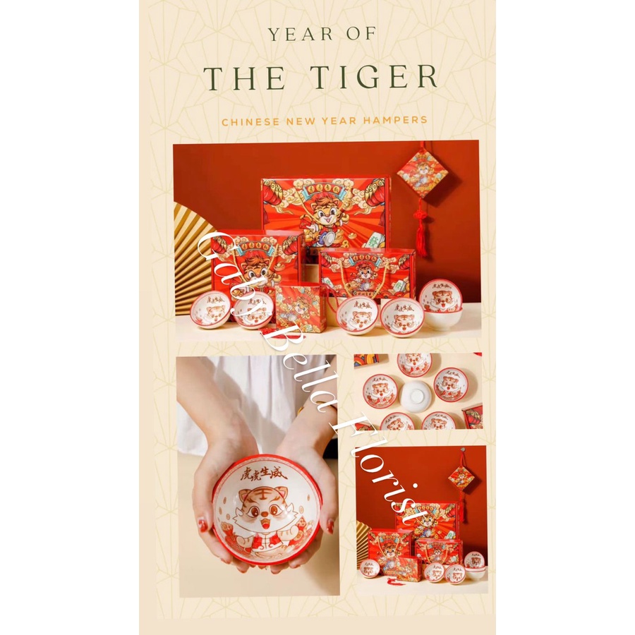 

mangkuk tiger imlek. imlek teaset, isi mangkuk 4/2 pcs