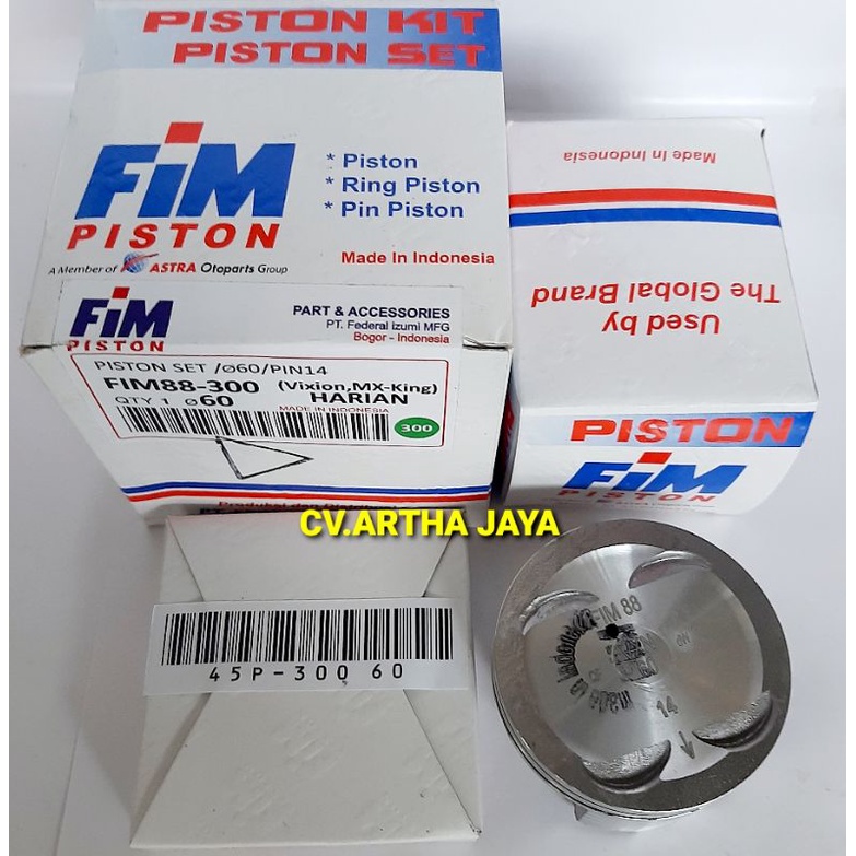 PISTON KIT FIM FIM88 YAMAHA VIXION / VIXION NEW / MX KING 150 / R 15 / R15 V1 / R15 V2 ( 57 / 57,5 / 58 / 58,5 / 59 / 59,5 / 60 ) ( STD / 050 / 100 / 150 / 200 / 250 / 300 ) ( PEN 14 / PIN 14 )-3