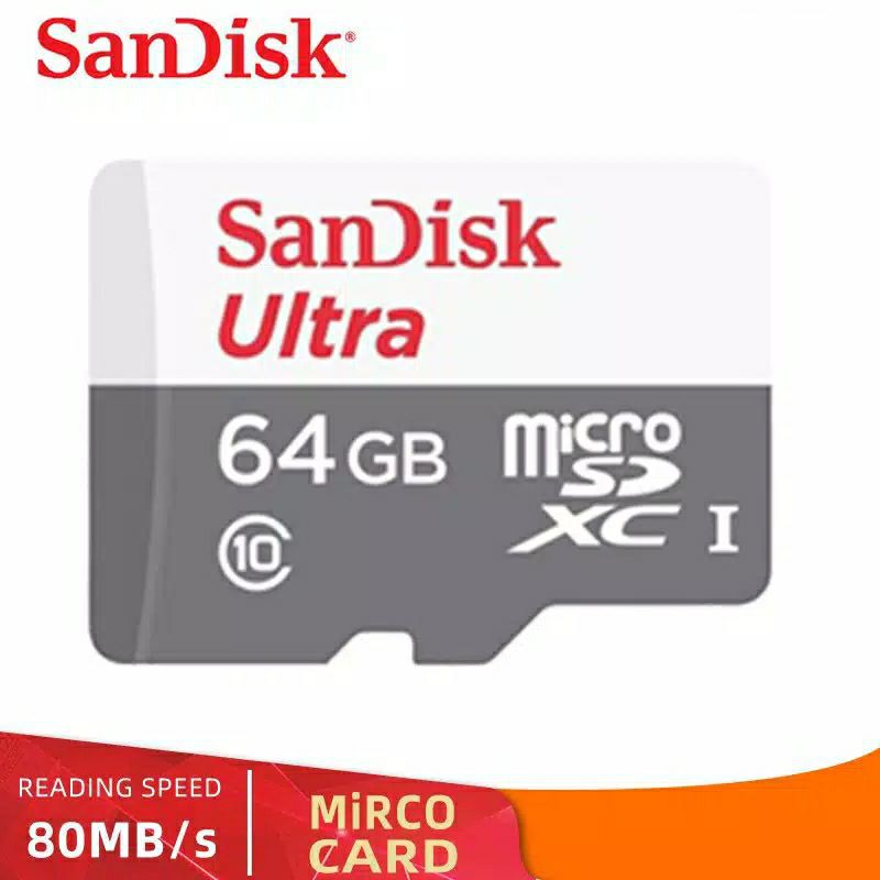 MICRO SD 64GB SANDISK ULTRA 100MB/S MICROSDHC UHS-I 64G SANDISK ORIGINAL BARU