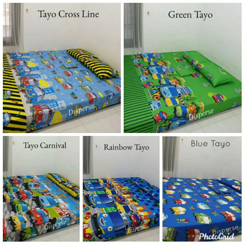 Sprei Homemade Karakter Tayo size 120,160,180 ataya sprei