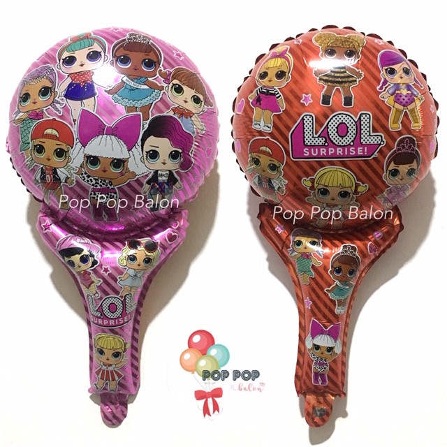 Balon Foil Tongkat LOL / Pentung / Pentungan Karakter LOL Surprise Anak