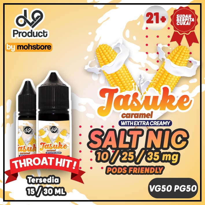 Liquid Vape Dv9 Jasuke Caramel Creamy Salt Nic POD Friendly Saltnic