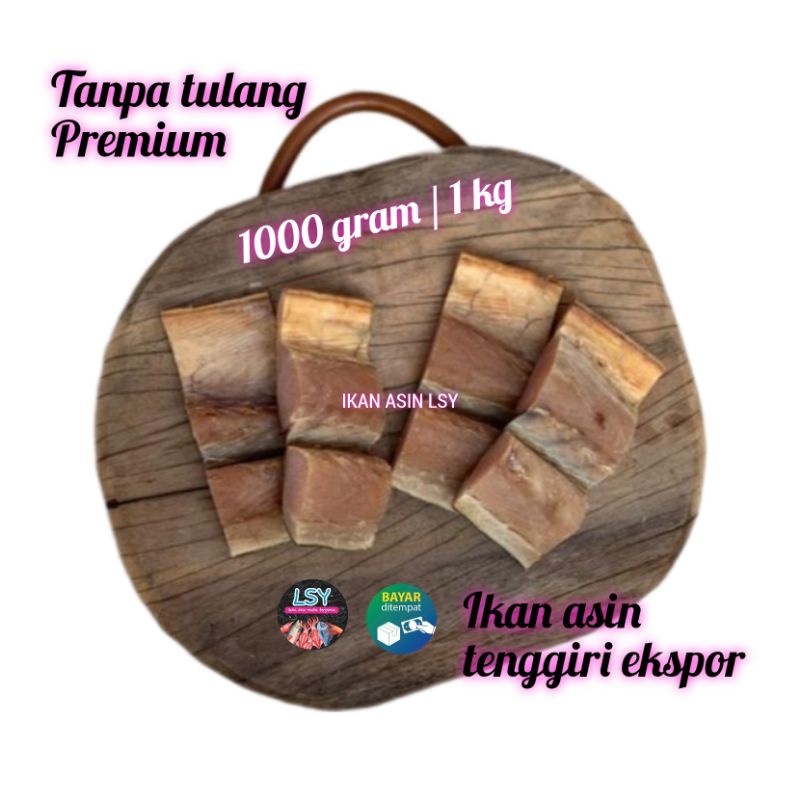 

ikan asin tenggiri potong (tanpa tulang) 1kg