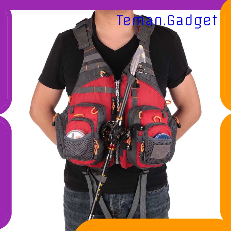 TG-IF267 LIXADA ROMPI PANCING FISHING LIFE JACKET MULTI SLOT - GDS09